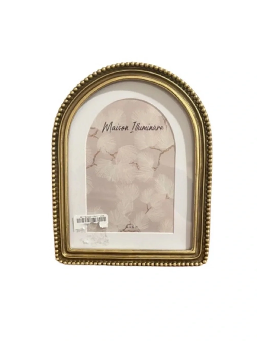 🆕-Maison Illuminare- Set of 2 Gold Arch Beaded Picture Frames. 5x7 & 4x6.